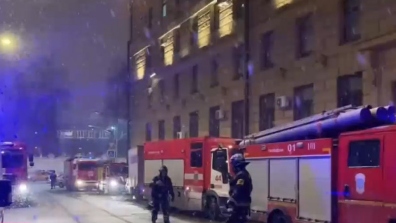 Photo of video | Incendiu la Ministerul de Interne de la Moscova